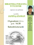 Spotkanie z poetką Janiną Ataman